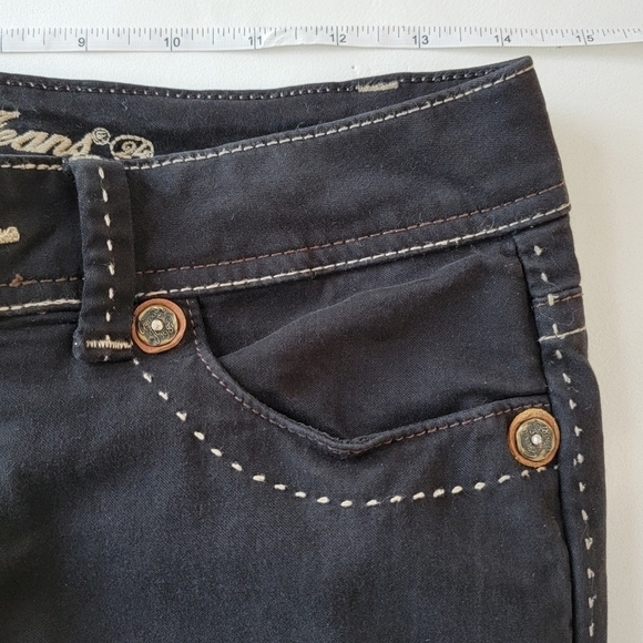 Guess Black Starlet Straight Leg Denim Jeans Size 24 EUC - Picture 6 of 11